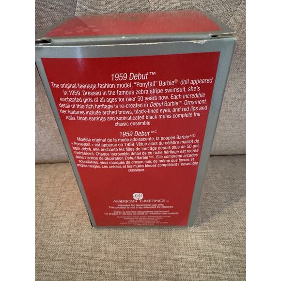 1959 Debut Barbie Ornament 2013 American Greetings - Picture 3 of 5